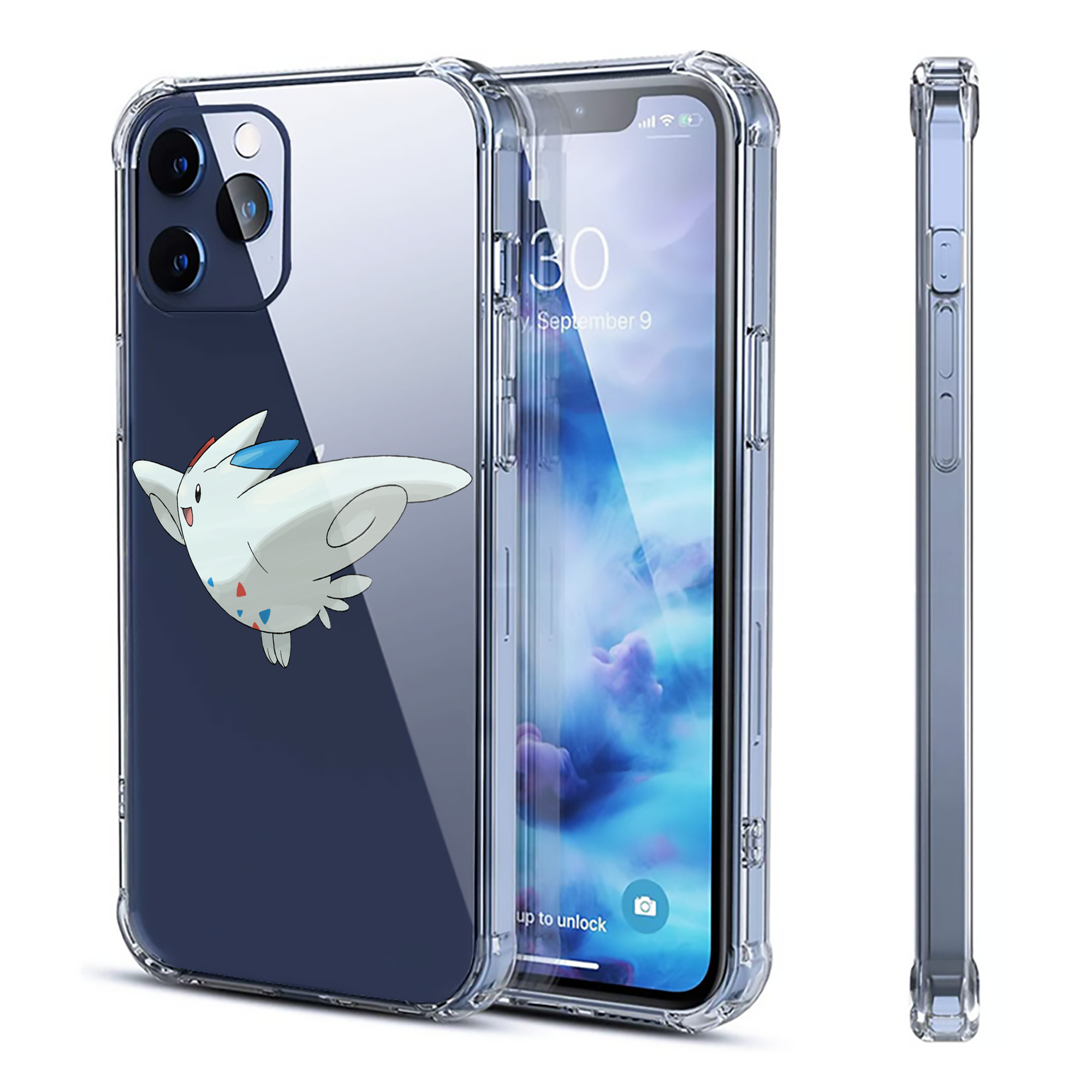 （画像用） ポケットモンスター Pokémon 【iPhone 12シリーズ対応】透明スマホケース（クリアソフトケース）